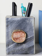 Grey Marble with  Agate Penstand