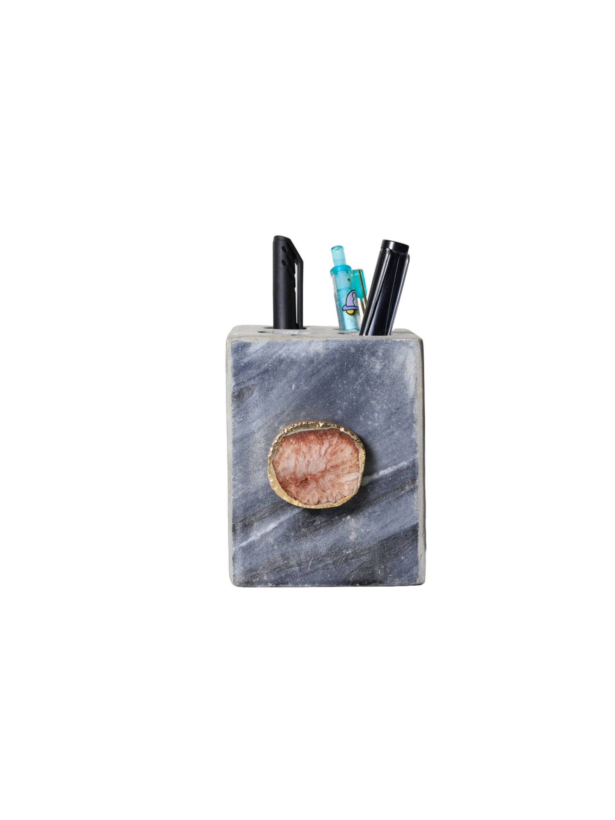 Grey Marble with  Agate Penstand