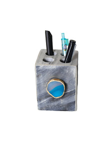 Grey Marble with  Agate Penstand