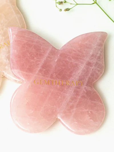 Gua Sha Butterfly Rose Quartz