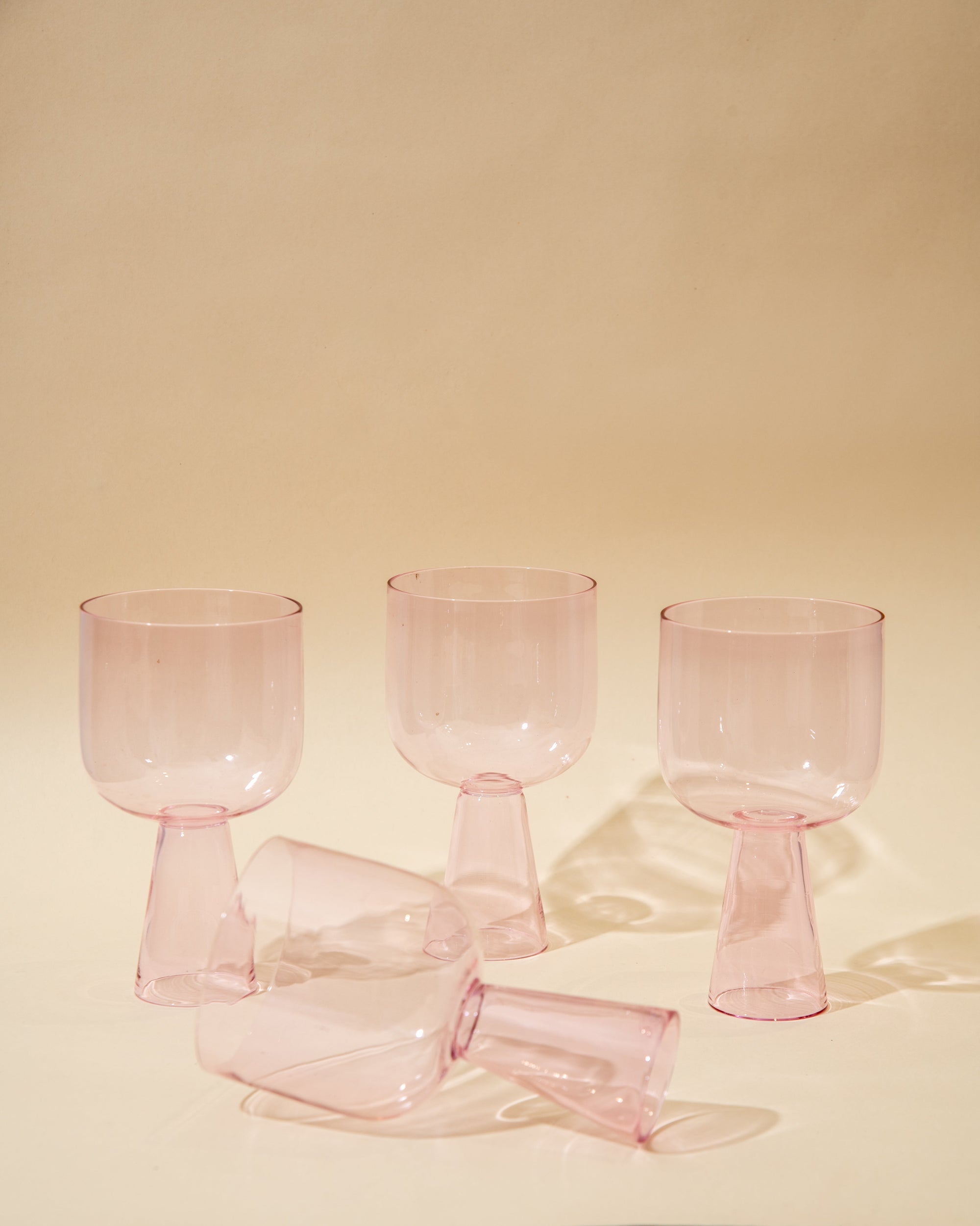 Aria Glass / Dessert Bowl (Set of 4) - Pink