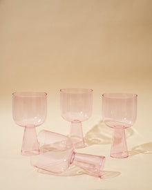 Aria Glass / Dessert Bowl (Set of 4) - Pink