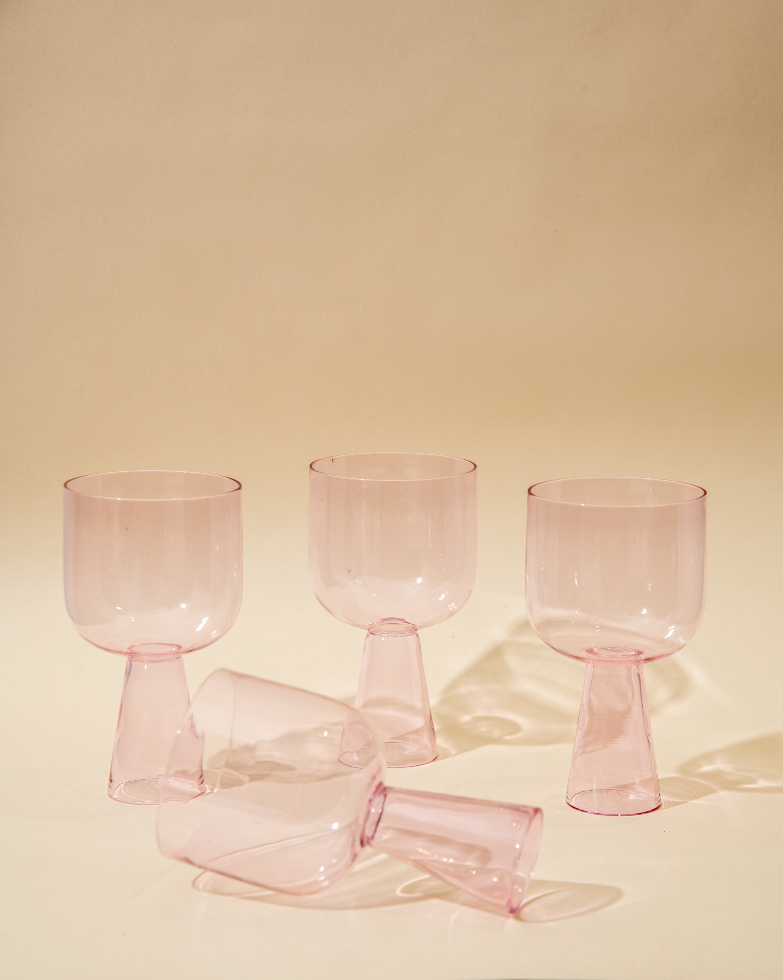 Aria Glass / Dessert Bowl (Set of 4) - Pink