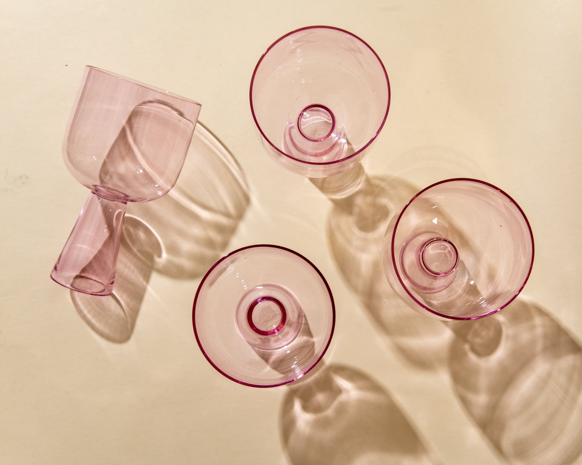 Aria Glass / Dessert Bowl (Set of 4) - Pink