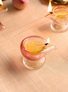 Gulab Ki Kali Handblown Glass Diya