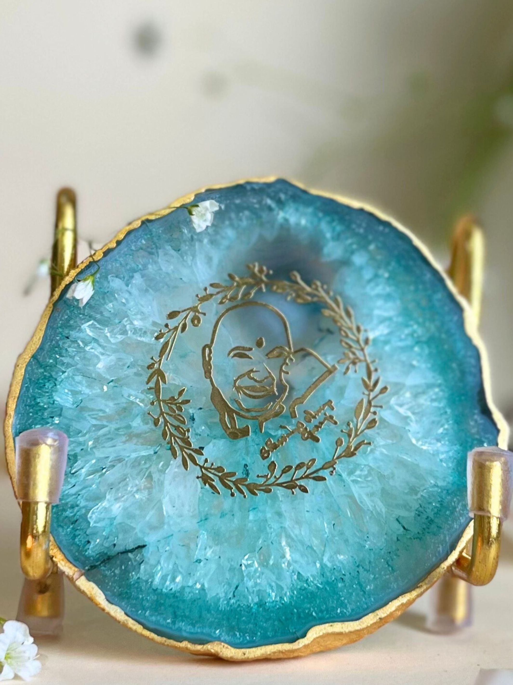 GURU JEE Metal Holder with Agate