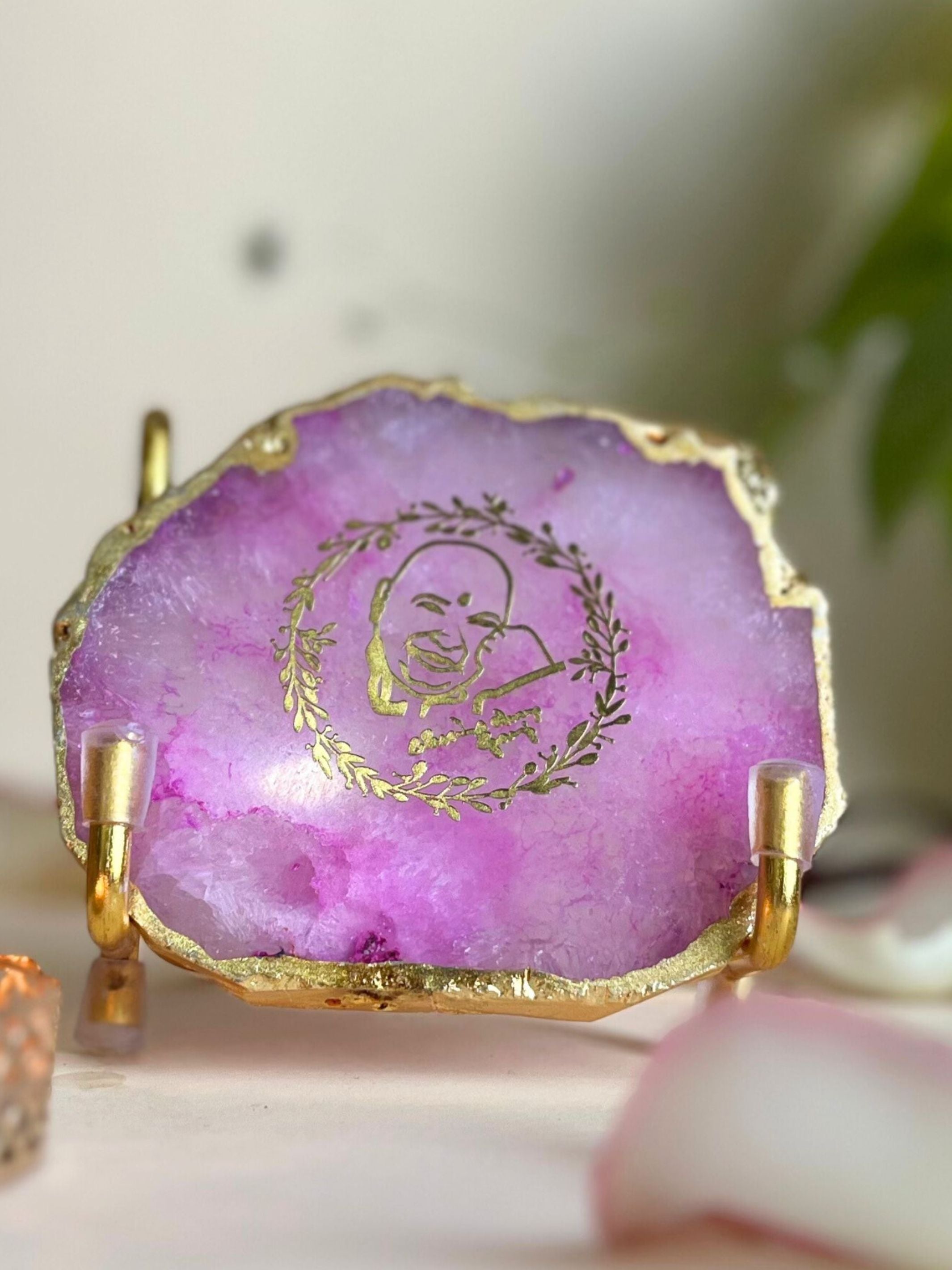 GURU JEE Metal Holder with Agate