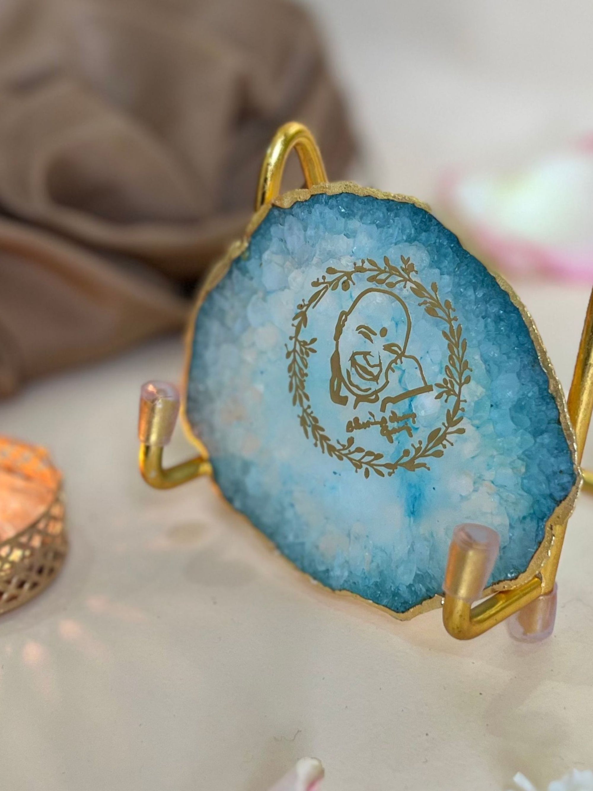 GURU JEE Metal Holder with Agate