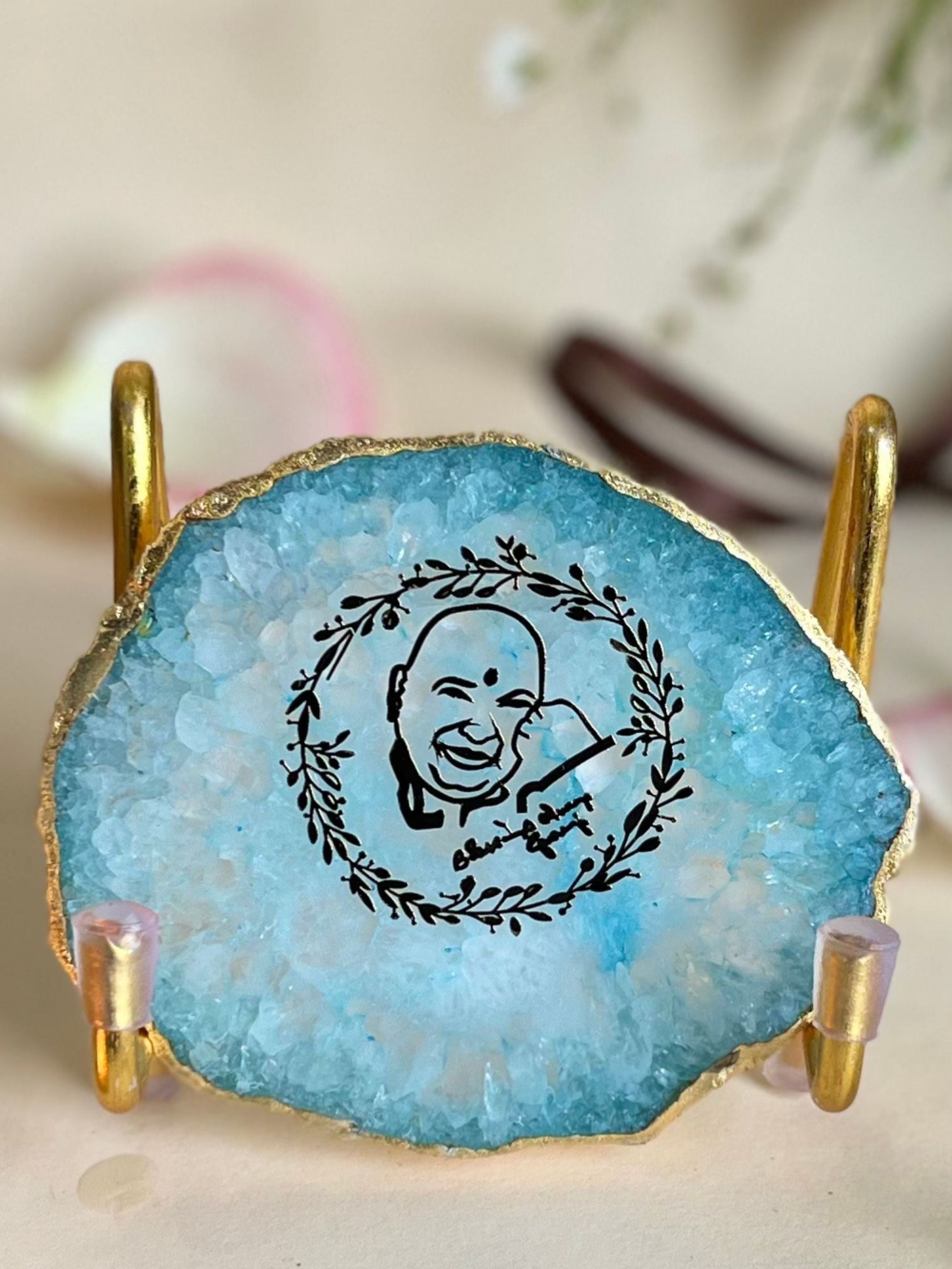 GURU JEE Metal Holder with Agate