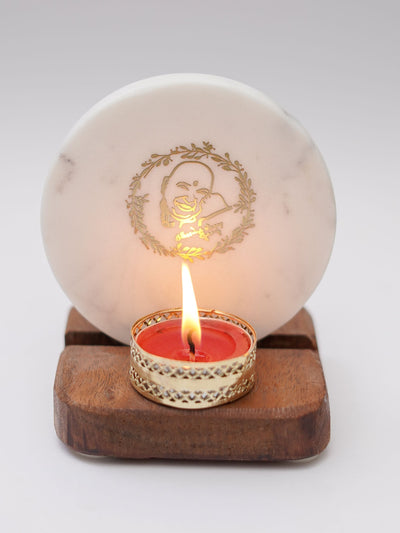 Tea Light Holder - Marble & Wood with GURU JEE