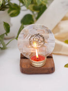 Mother of Pearl & Wood - Tea Light Holder