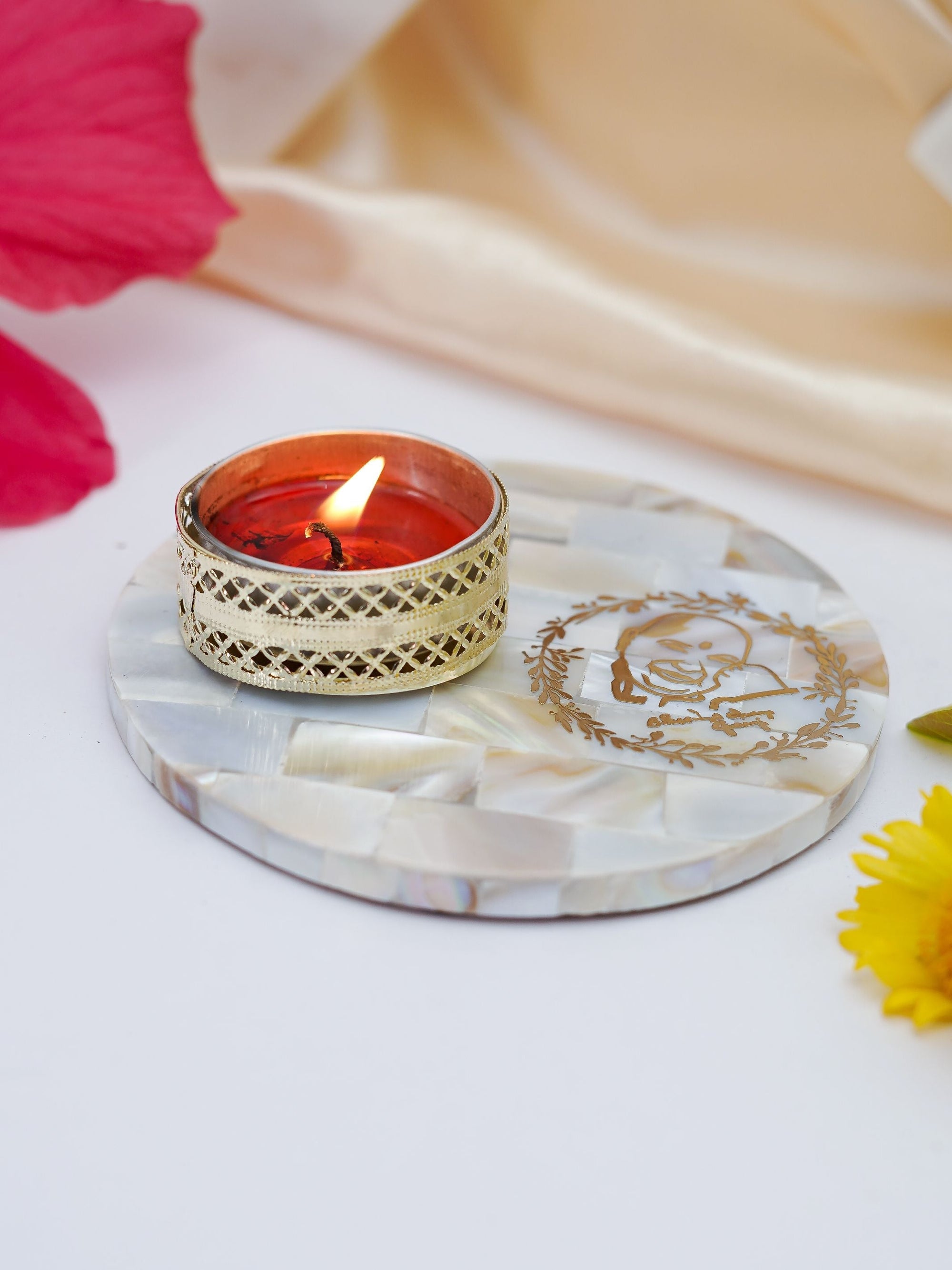 Mother of Pearl Tea Light Holder