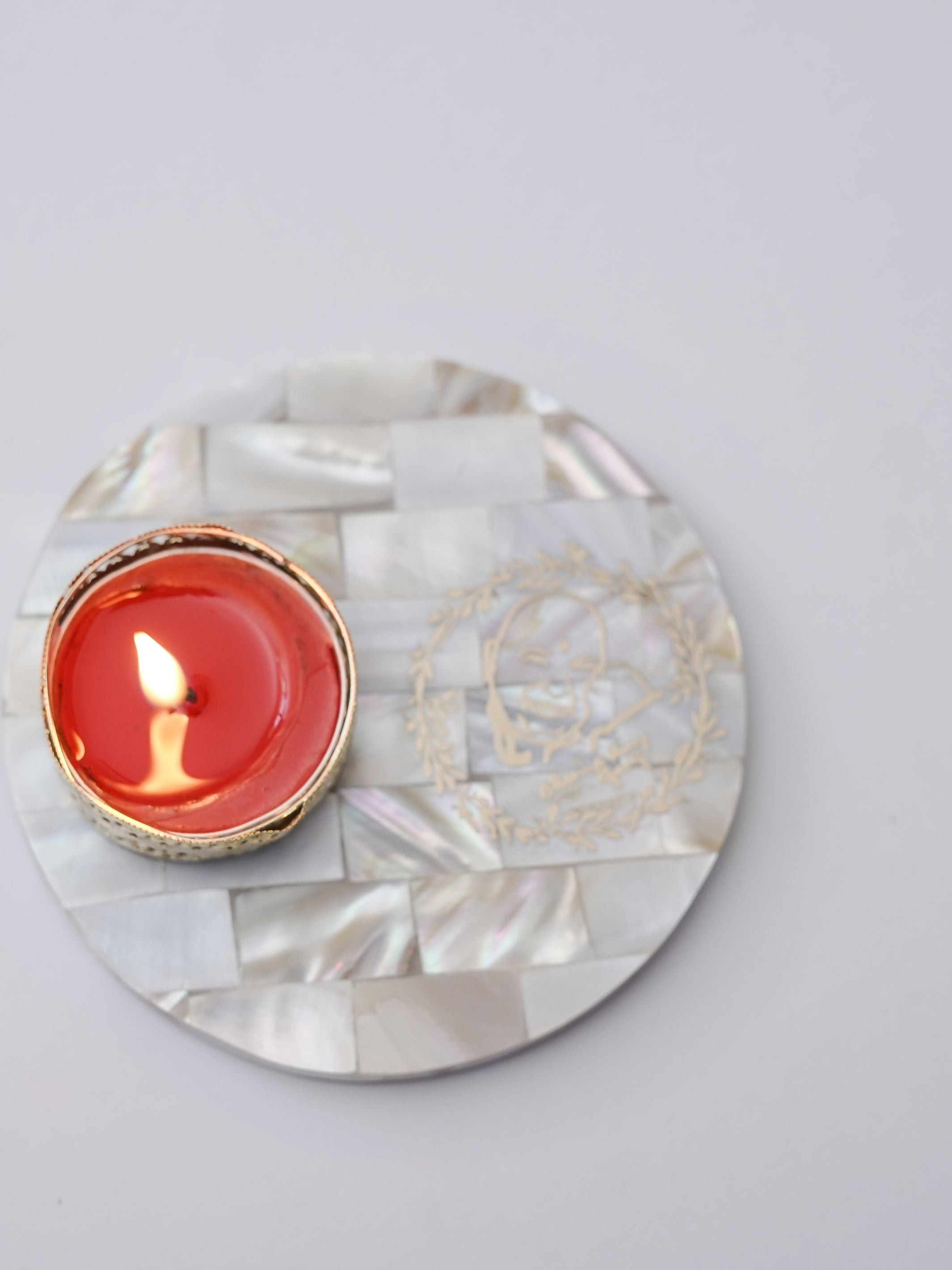 Mother of Pearl Tea Light Holder