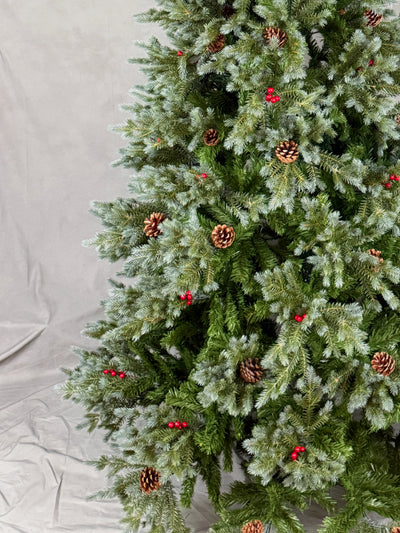 PE Christmas Tree with Frosted Tip, Premium Pinecone & Berry- 6
