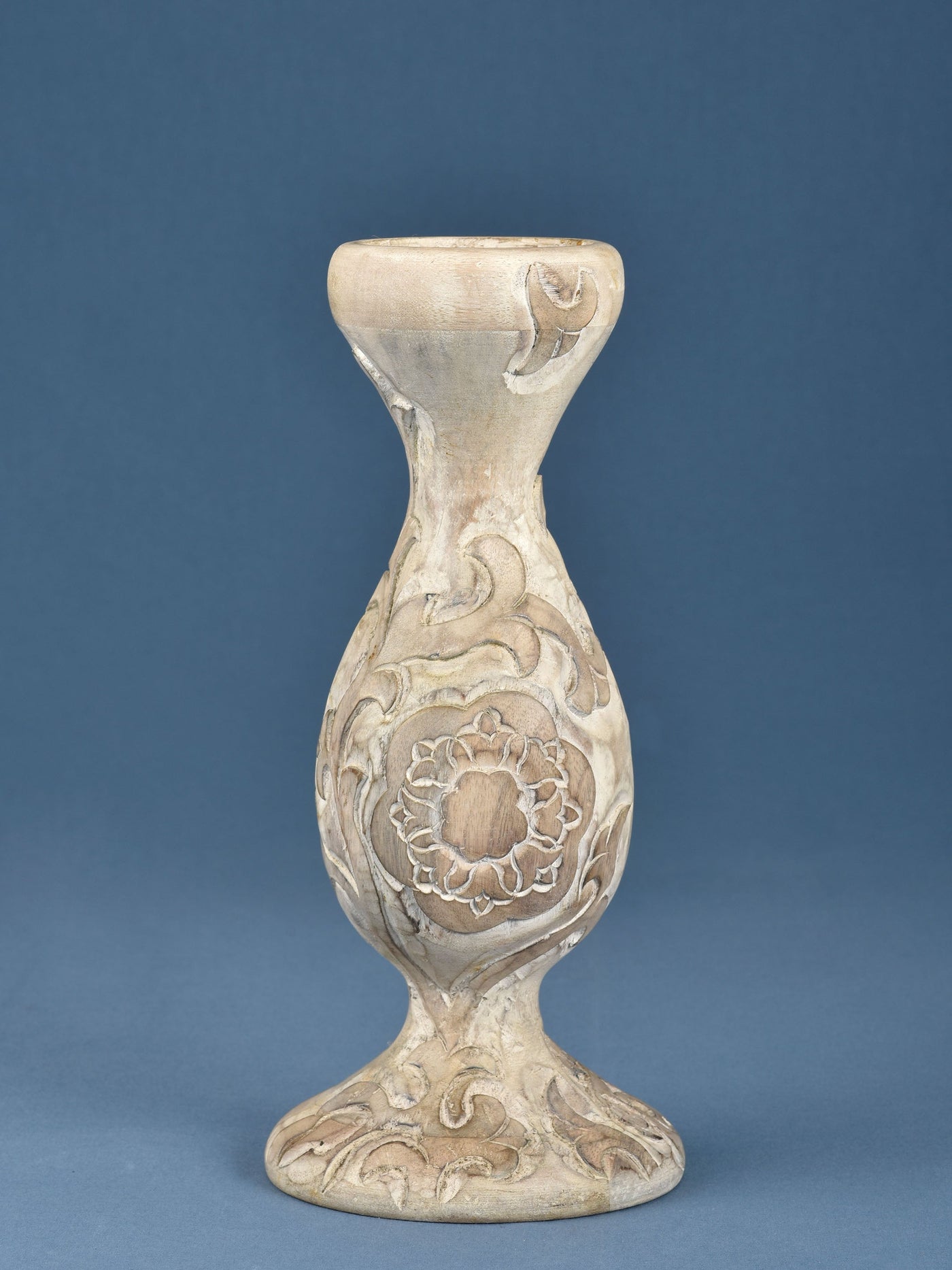 Suzani Hand Carved Candle Stand