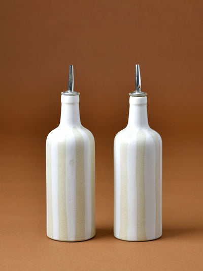 Stripe Ceramic Oil & Vinegar Dispenser