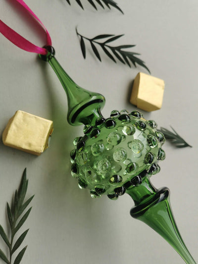 Handblown Glass Ornament - Lumina Jade 1