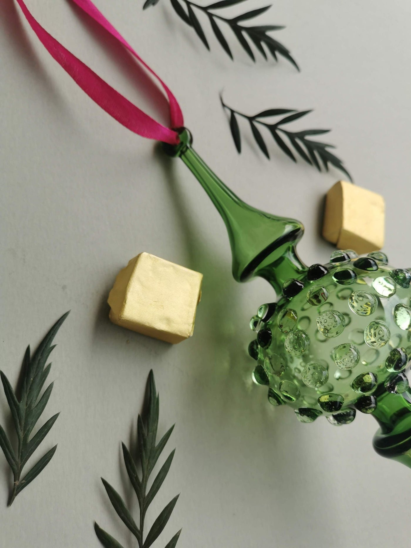 Handblown Glass Ornament - Lumina Jade 1