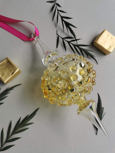 Handblown Glass Ornament - Lumina Pearl 1