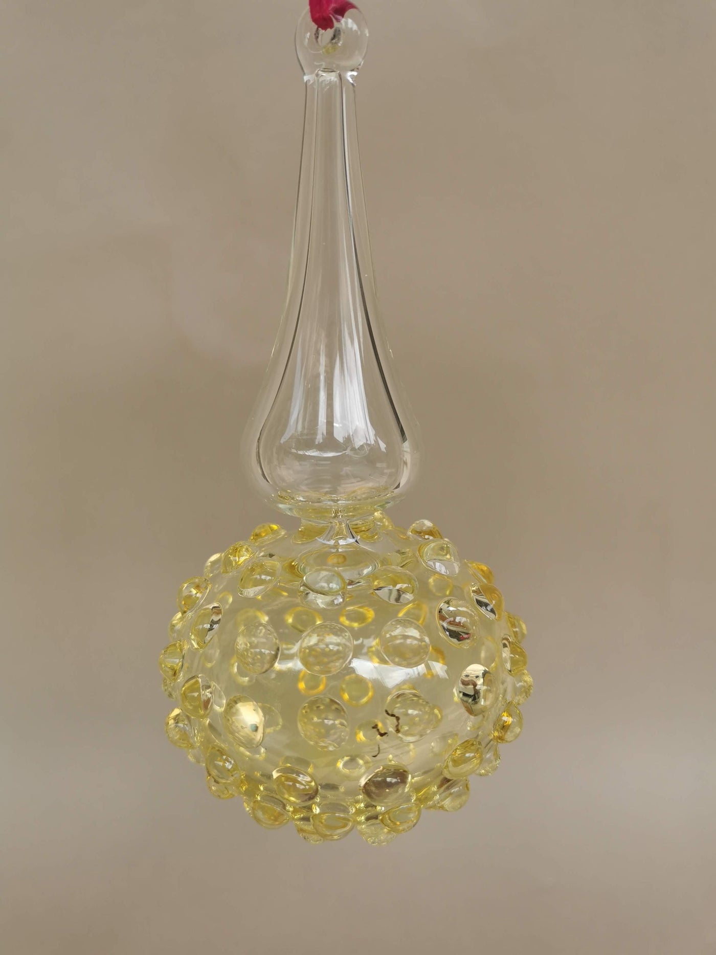 Handblown Glass Ornament - Lumina Pearl