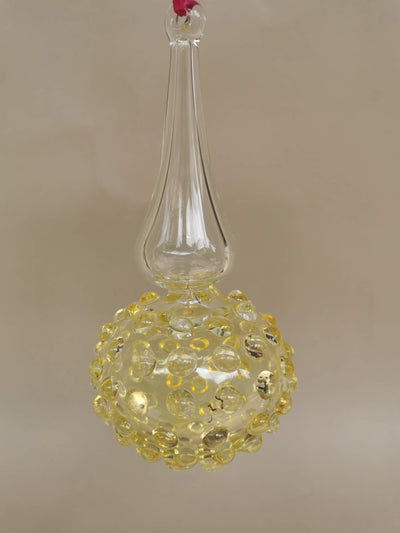 Handblown Glass Ornament - Lumina Pearl