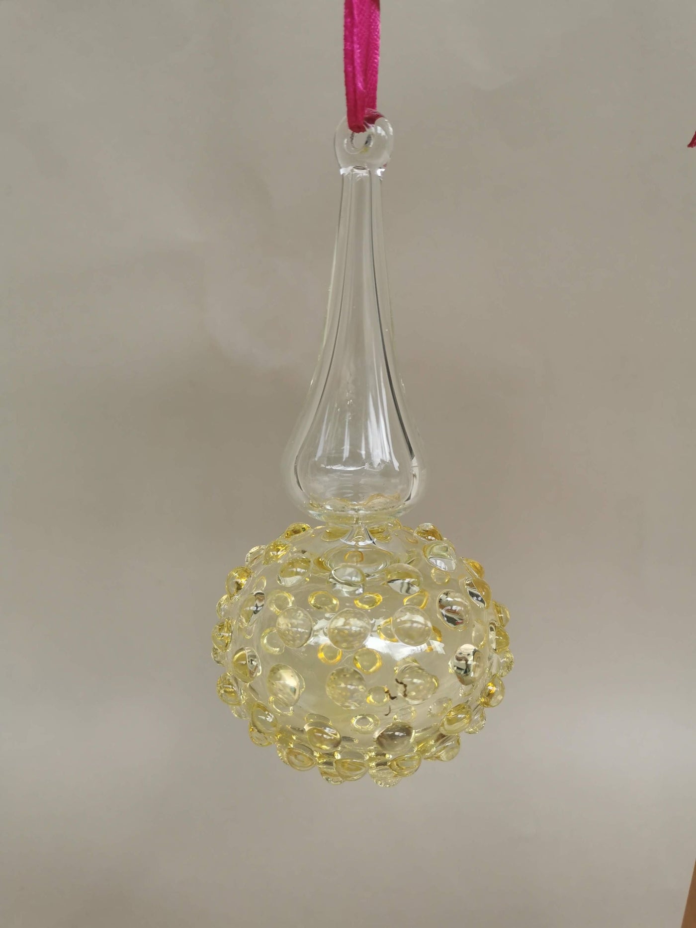 Handblown Glass Ornament - Lumina Pearl