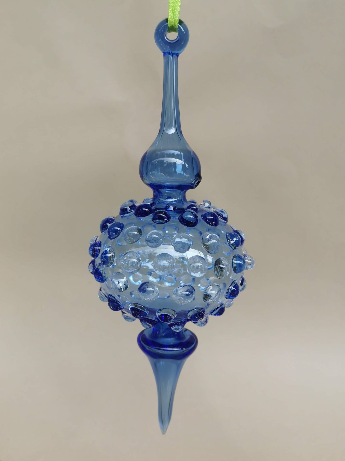 Handblown Glass Ornament - Lumina with Moroccon Blue