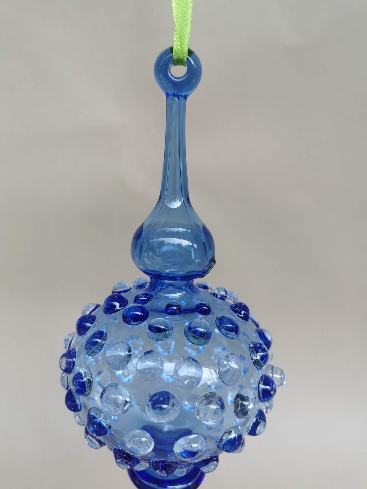 Handblown Glass Ornament - Lumina with Moroccon Blue