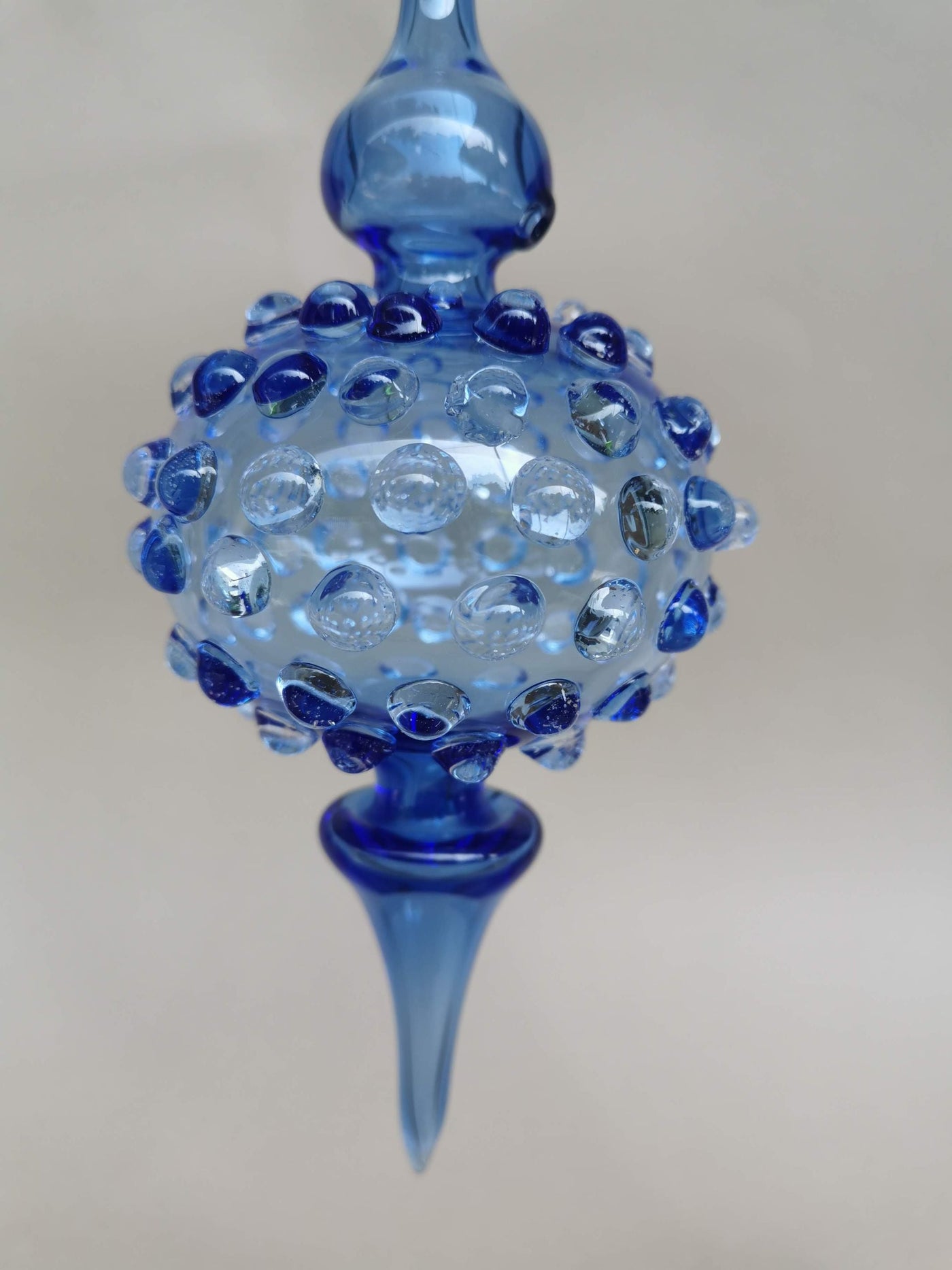 Handblown Glass Ornament - Lumina with Moroccon Blue