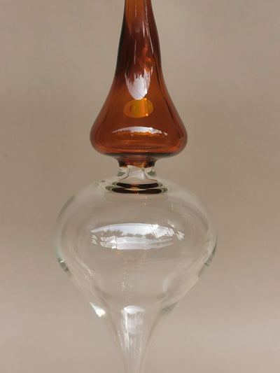 Handblown Glass Ornament - Splendour Jewel Series Amber