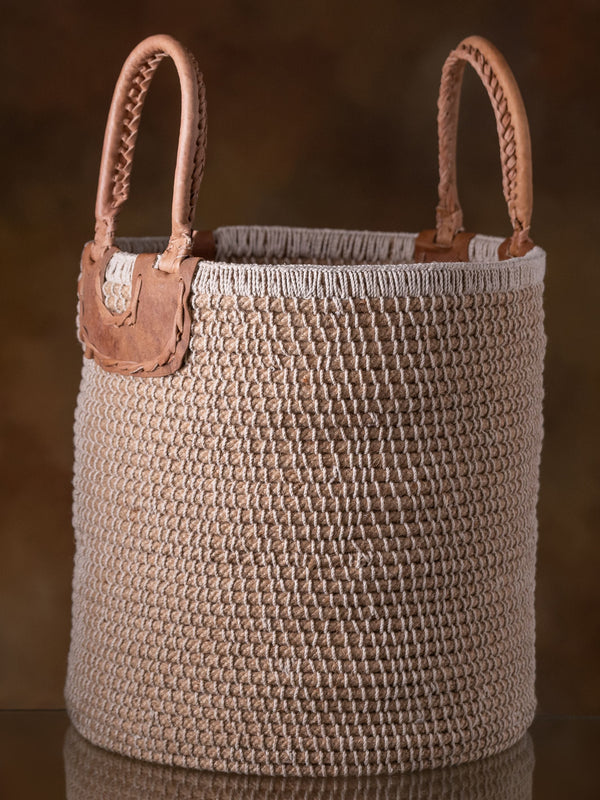 Handcrafted Jute Basket Large