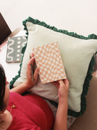 A5 Diary - Checkered Journal - Handcrafted Sustainable