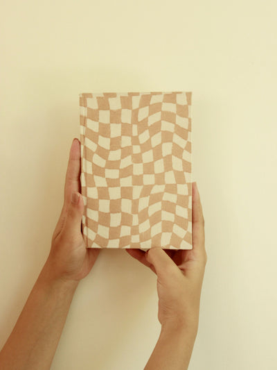 A5 Diary - Checkered Journal - Handcrafted Sustainable