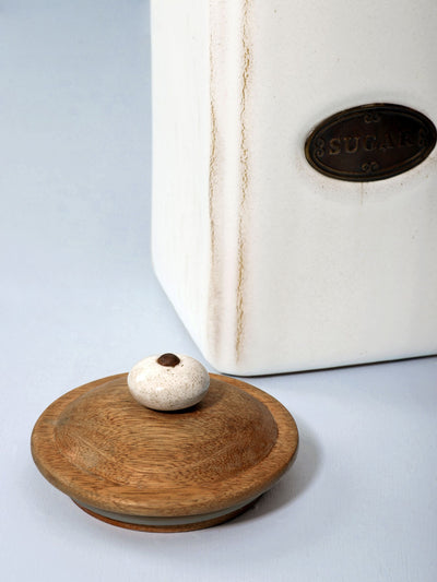Handcrafted White Ceramic Jar