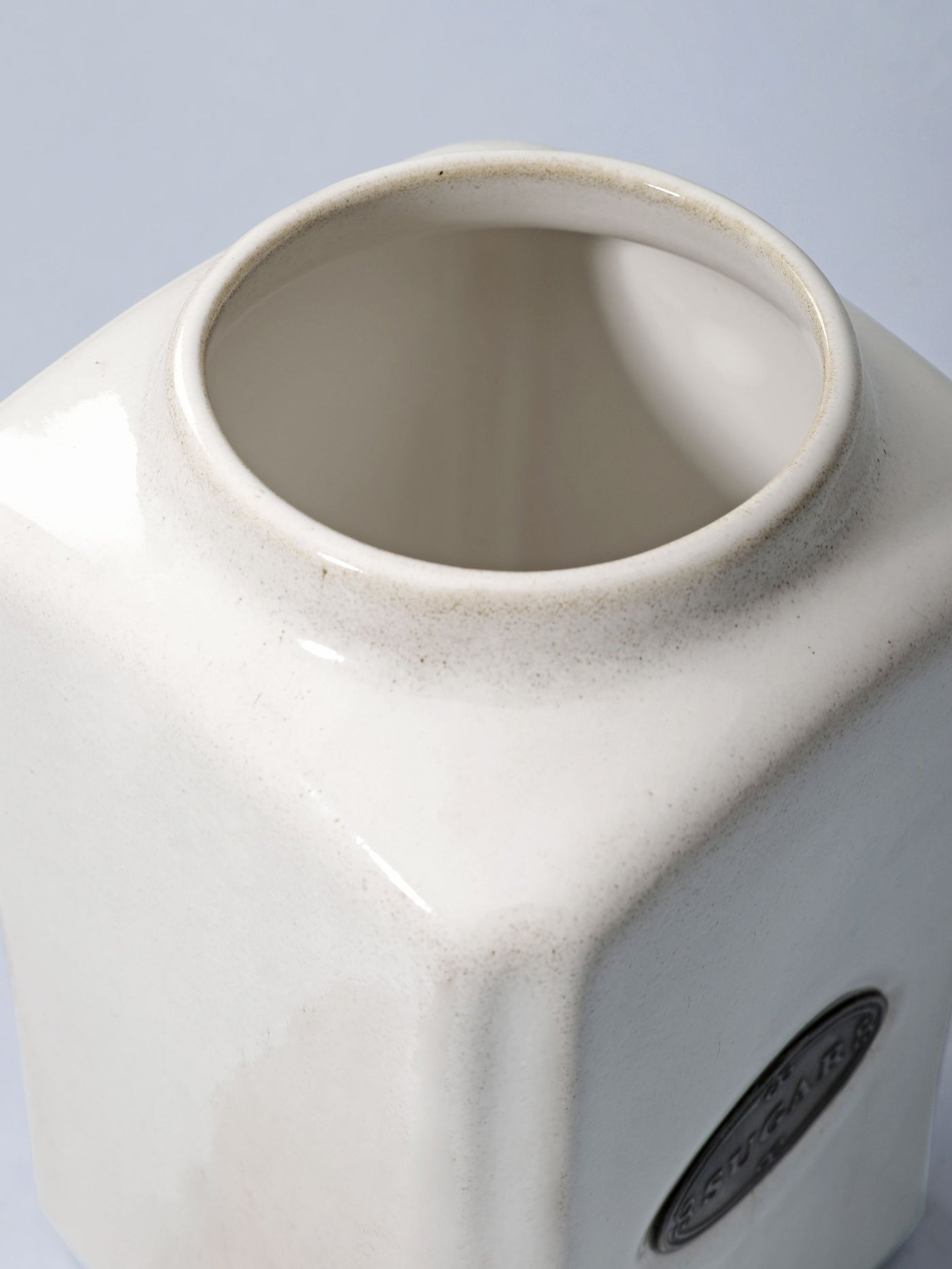 Handcrafted White Ceramic Jar