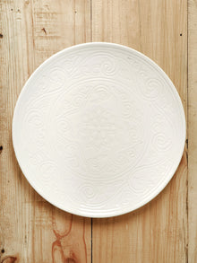 Handcrafted White Dinner Plate