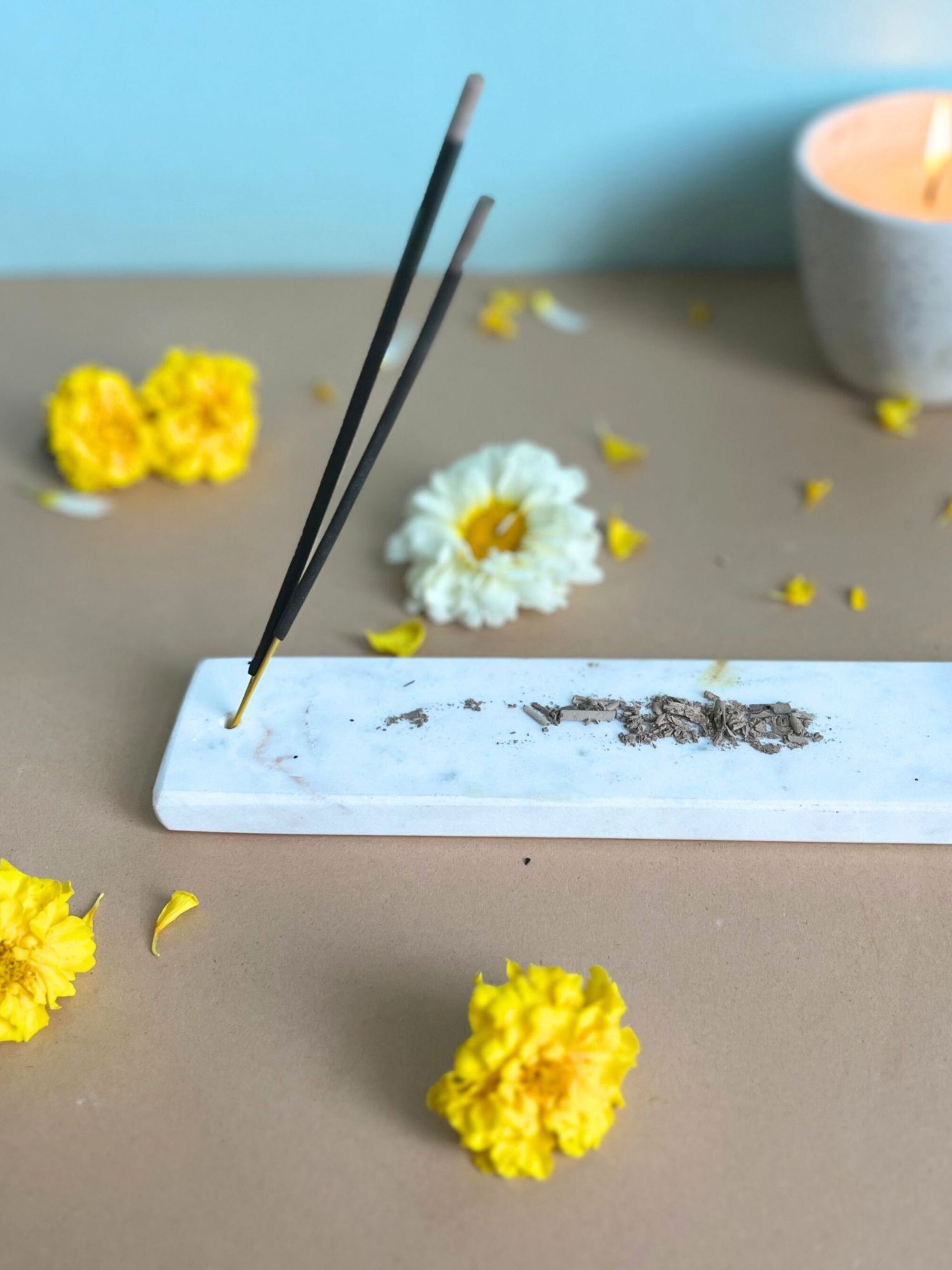 Agarbatti Stand - Handmade Marble & Agate