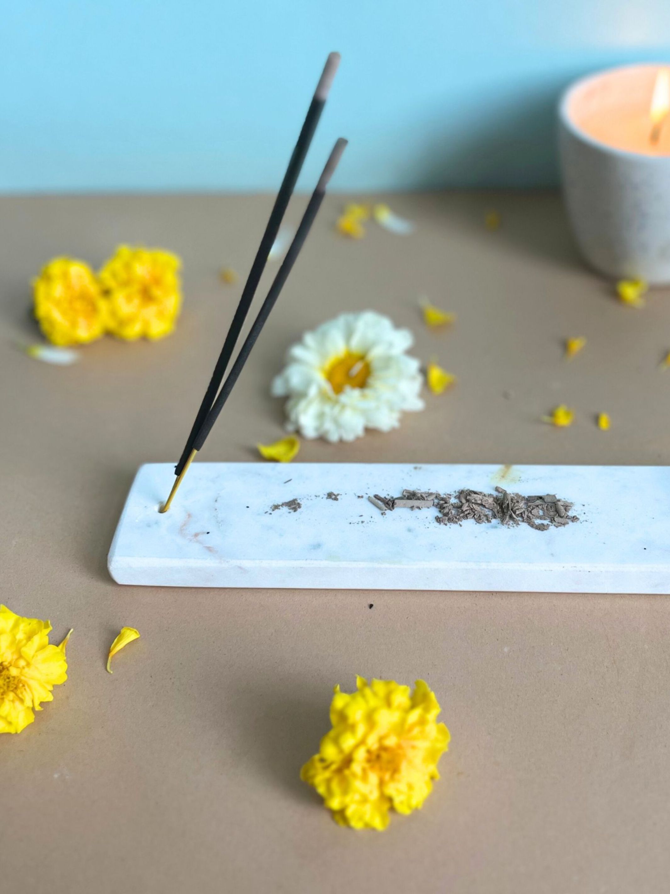 Agarbatti Stand - Handmade Marble & Agate