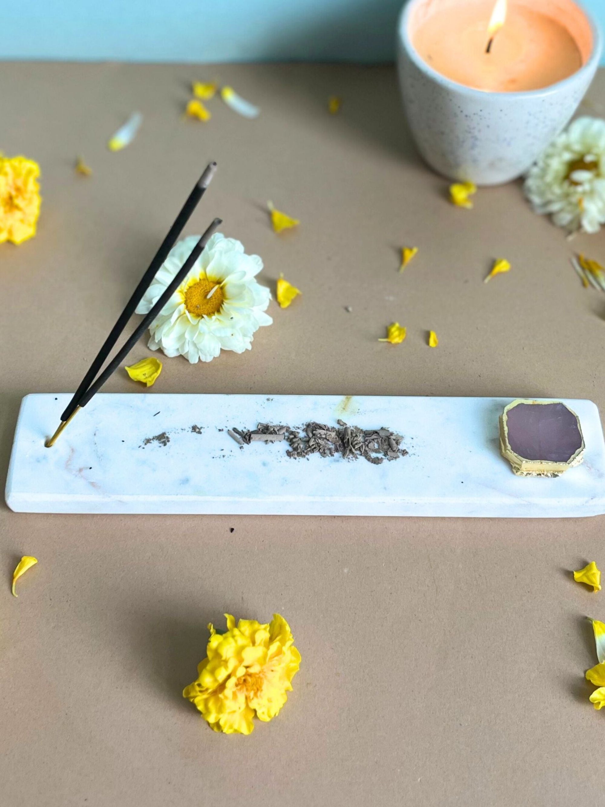 Agarbatti Stand - Handmade Marble & Agate