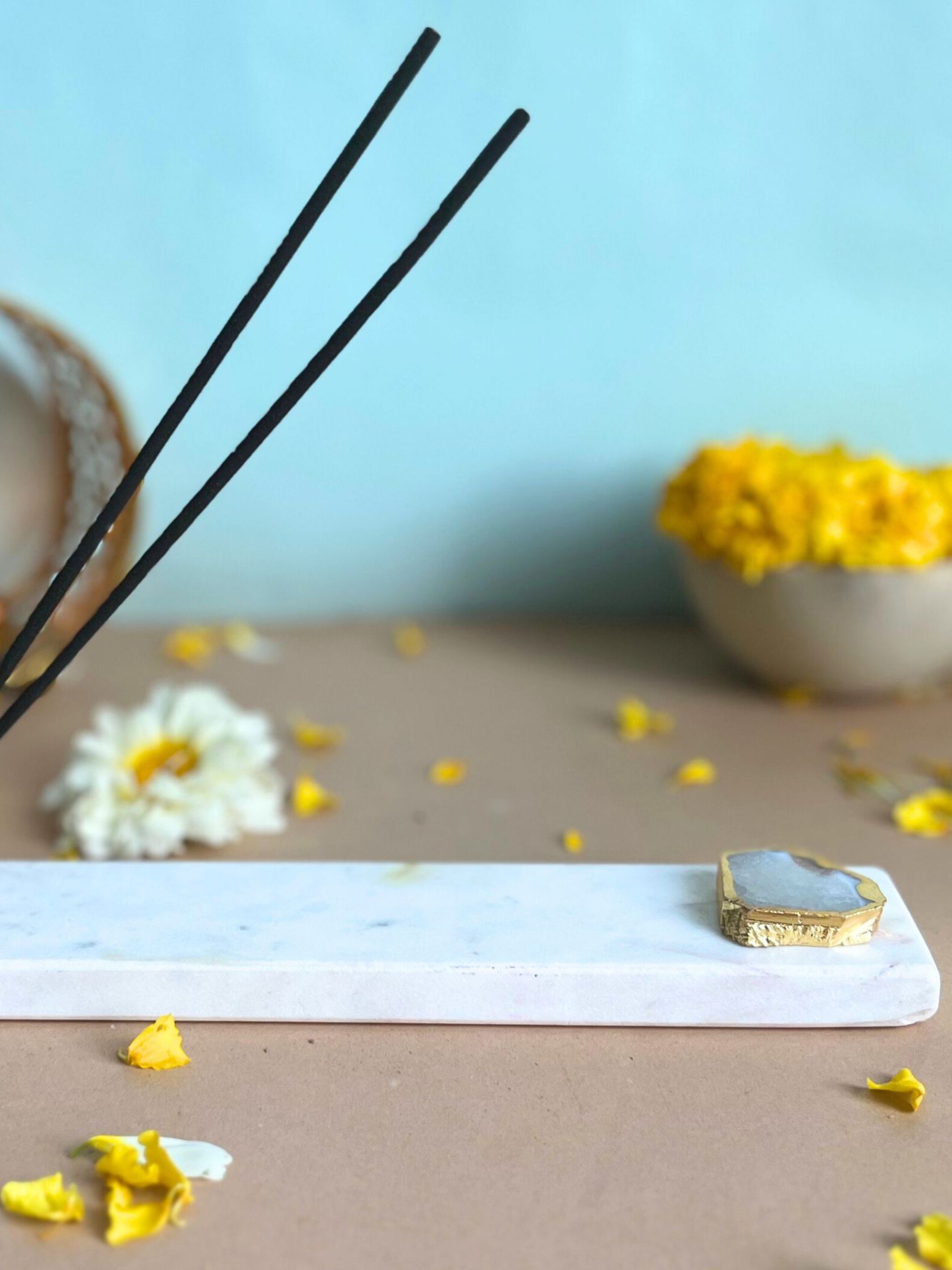 Agarbatti Stand - Handmade Marble & Agate
