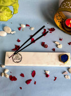 Gayatri Mantra Agarbatti Stand - Handmade Marble & Agate