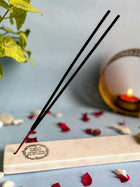 Gayatri Mantra Agarbatti Stand - Handmade Marble & Agate