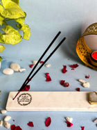 Gayatri Mantra Agarbatti Stand - Handmade Marble & Agate