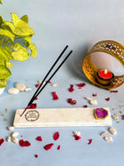 Gayatri Mantra Agarbatti Stand - Handmade Marble & Agate