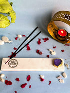 Gayatri Mantra Agarbatti Stand - Handmade Marble & Agate