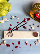 Gayatri Mantra Agarbatti Stand - Handmade Marble & Agate