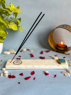 Gayatri Mantra Agarbatti Stand - Handmade Marble & Agate