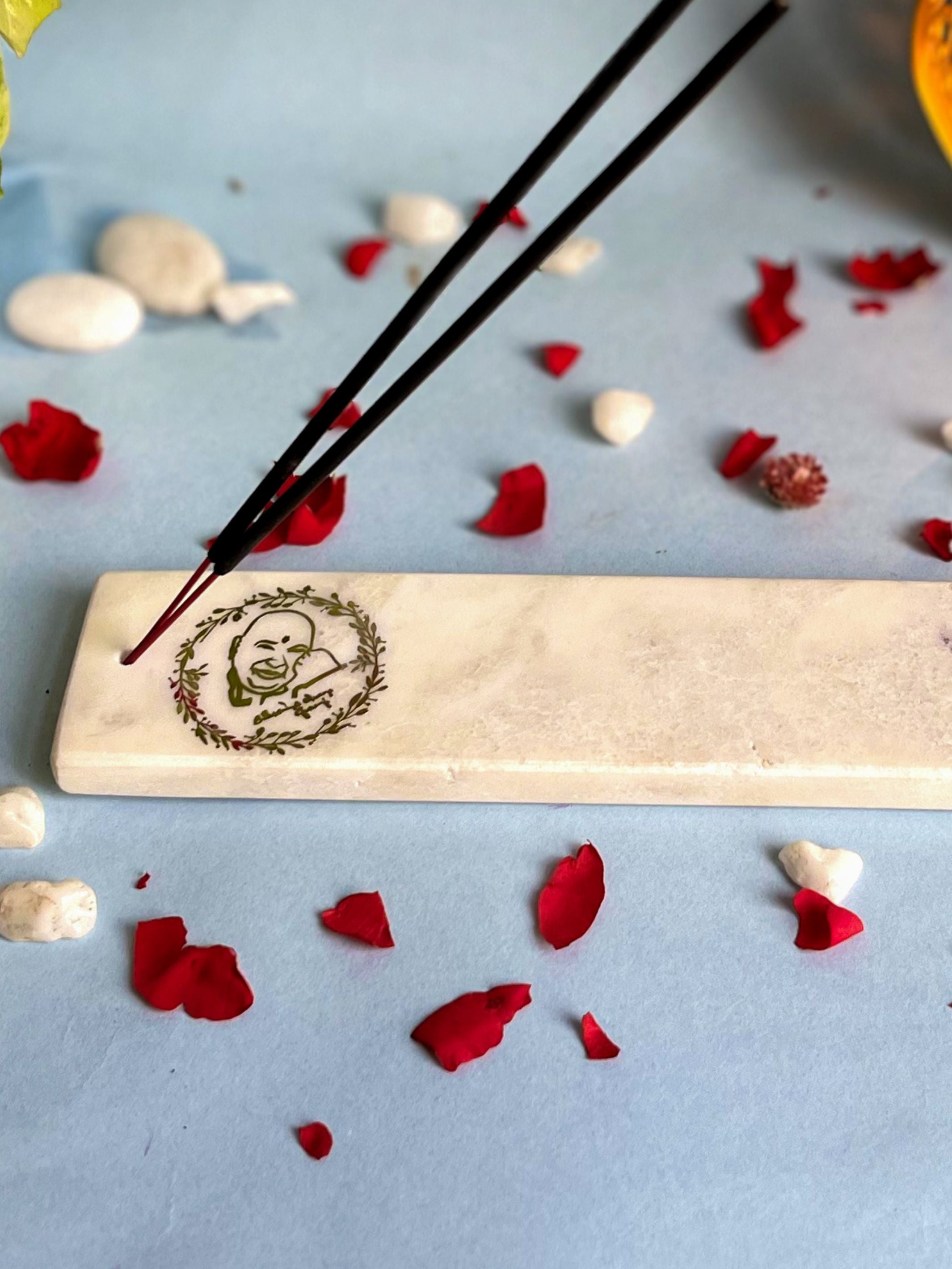 Guru Ji Agarbatti Stand - Handmade Marble & Agate