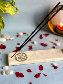 Guru Ji Agarbatti Stand - Handmade Marble & Agate
