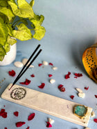 Guru Ji Agarbatti Stand - Handmade Marble & Agate